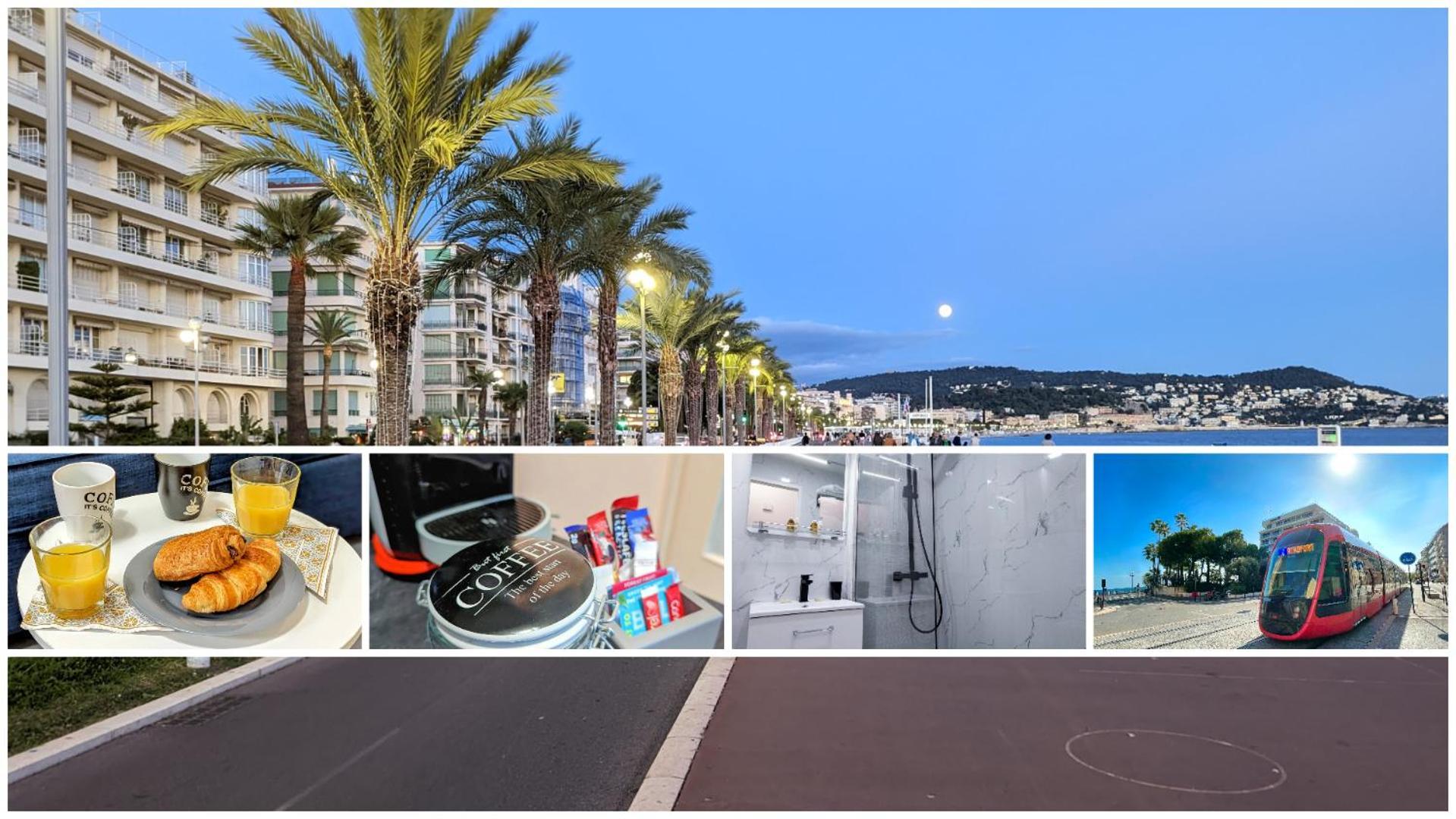 1 Min To The Beach Apartment - Kitchen - Tramway - Air Conditioner - Wifi - Promenade Des Anglais Nicea Zewnętrze zdjęcie
